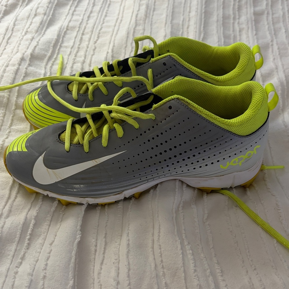 Nike Gray and Neon Yellow Athletic Shoes